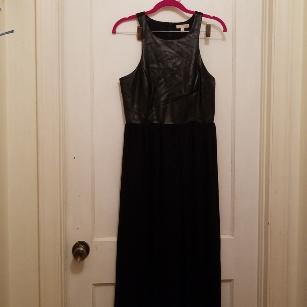 Gianni Bini Maxi w/ Leather Bodice M